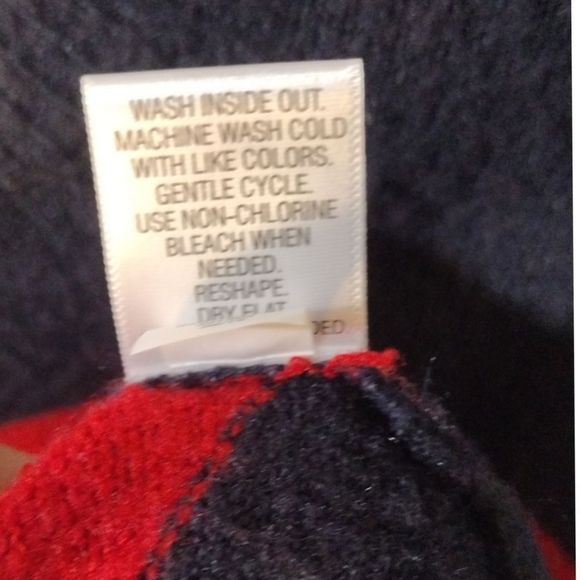 Croft & Barrow Block Sweater Red Navy Pink White Round Neck Like New Size XXL - Picture 4 of 14